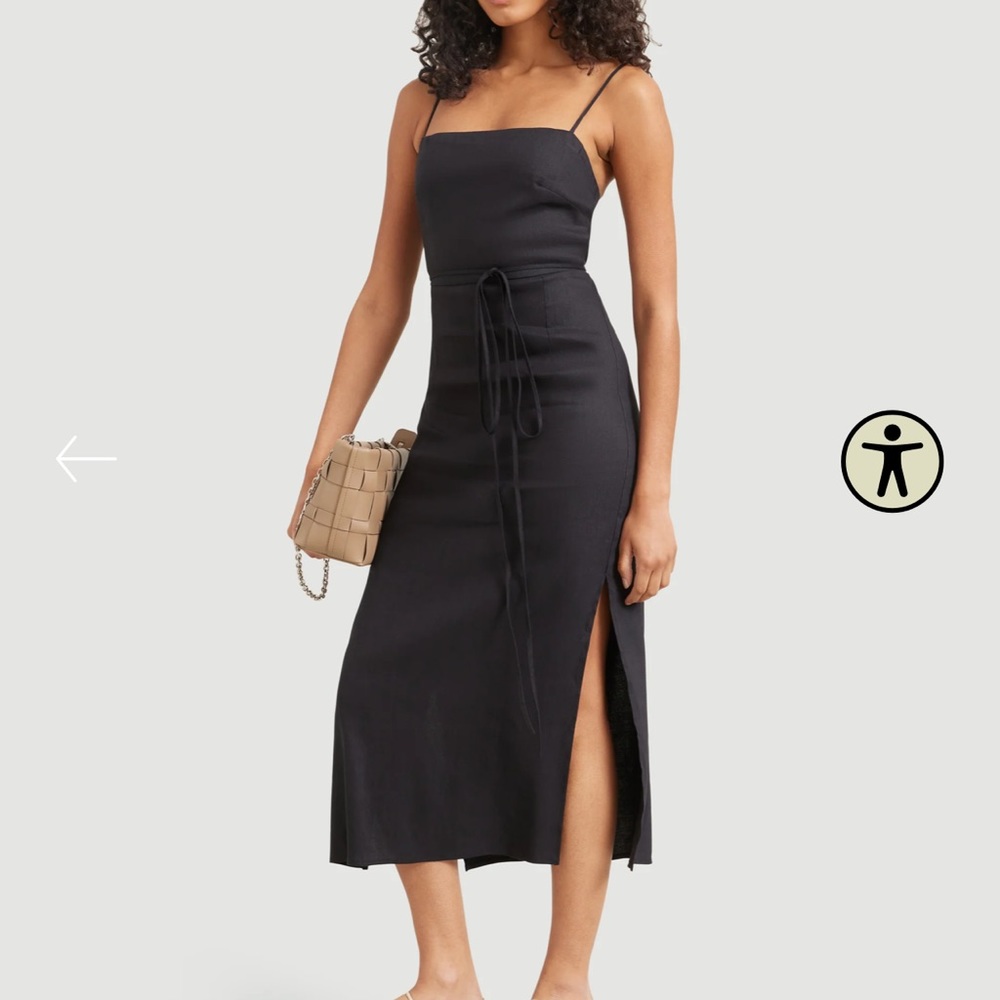 Tan Apron Midi Dress